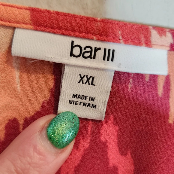 Bar lll Flutter-Sleeve Wrap Maxi Dress. Coral Pink. Size XXL. - Picture 2 of 13